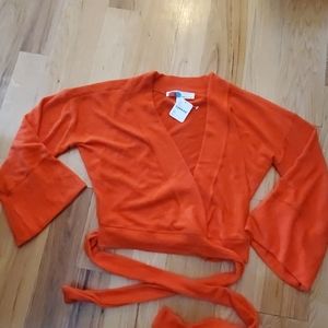 Free people wrap around sweater